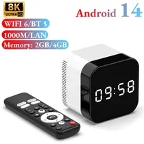 H96MAX H728 2/16 GB, ANDROID TV 14, ALLWINNER H728, GIGABIT LAN, WIFI 6, BLUETOOTH, ЧАСОВНИК, ГЛАСОВ КОНТРОЛ