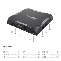 X96 MAX+ 4/64 GB, 8K, ANDROID 9, DUAL WIFI, BLUETOOTH