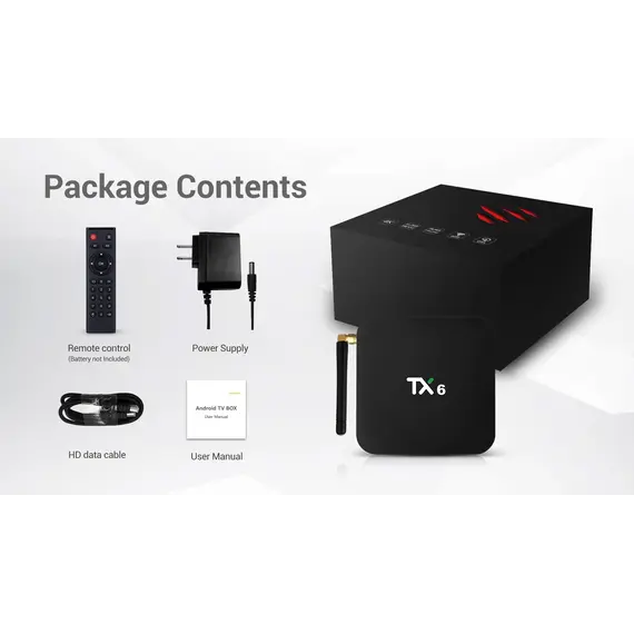 TX6 4GB/32GB, ANDROID 9.0, WIFI, LED DIGITAL, ALLWINNER H6, DUAL WIFI USB 3.0