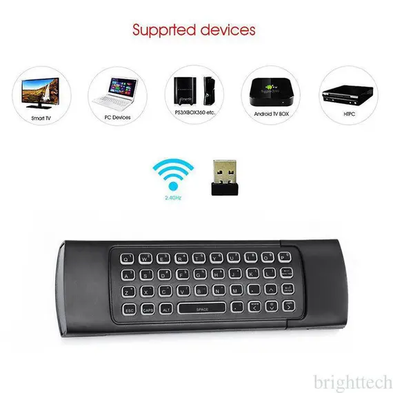 3 В 1 СМАРТ ДИСТАНЦИОННО С ВЪЗДУШНА МИШКА И КЛАВИАТУРА QWERTY MX-3 BACKLIGHT ГЛАСОВ КОНТРОЛ ЗА КОМПЮТЪР, MINI PC И ANDROID TV BOX