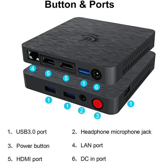 BEELINK T4 PRO INTEL APOLLO LAKE PROCESSOR N3350 4GB/64GB WINDOW 11, DUAL WIFI 2.4G+5G, DUAL HDMI, BT4.0 TV BOX