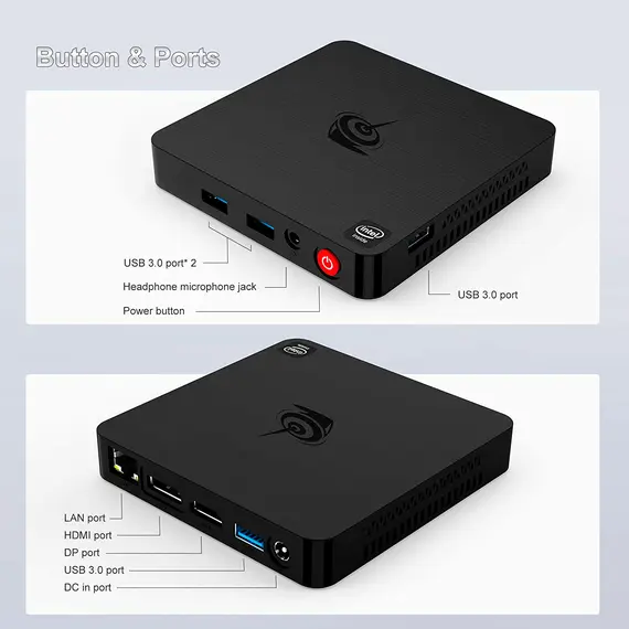 BEELINK T4 MINI PC WINDOWS INTEL ATOM X5- 8500 4GB/32GB WINDOWS 10 PRO DUAL WIFI 2.4G+5G WINDOWS 10 PRO